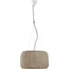 Image de Suspension en aluminium blanc et abat-jour beige clair 50x237cm Fora - Bover