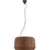 Image de Suspension en aluminium graphite et rotin brun 50x237cm Fora - Bover