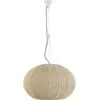 Image de Suspension de jardin led dimmable en aluminium blanc et abat-jour ivoire 72cm Garota S/02 - Bover