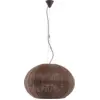 Image de Suspension de jardin led dimmable en aluminium graphite et abat-jour marron 72cm Garota S/02 - Bover