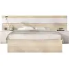 Image de Cstore Ensemble Lit + Tête de Lit + Chevets 140x190 cm - Chêne/Blanc