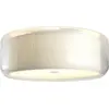 Image de Plafonnier verre soufflé abat jour en coton Ruban blanc naturel 44cm Mercer C - Marset