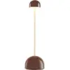 Image de Lampe de table portable en polycarbonate chocolat 9x31cm Sips - Marset