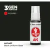 Image de Ak interactive Peinture acrylique pour figurines Black Uniform Base - 17 ml