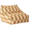 Image de Pouf fauteuil pour enfant en coton bio à carreaux moutarde et beige 74x40x60cm Vibes - Nobodinoz
