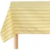 Image de Nappe rectangulaire en popeline de coton bio à rayures jaune 150 x 250 cm - Nobodinoz