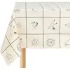 Image de Nappe de table rectangulaire en coton bio à carreaux noir 150 x 250 cm - Nobodinoz