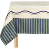 Image de Nappe de table rectangulaire en coton bio bleu et vert 150 x 250 cm - Nobodinoz