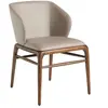 Image de Chaise en similicuir vison foncé
