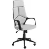 Image de Fauteuil de bureau pivotante en tissu gris clair et pvc noir