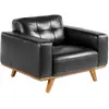 Image de Fauteuil chester en cuir noir