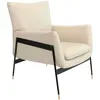 Image de Fauteuil en cuir gris perle
