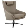 Image de Fauteuil pivotant en similicuir taupe