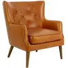 Image de Fauteuil chester en cuir marron