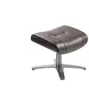Image de Repose-pieds en cuir brun chocolat