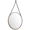 Image de Miroir mural rond noyer