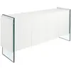 Image de Buffet bois blanc et verre trempé