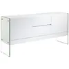 Image de Buffet en bois blanc et verre trempé