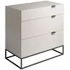 Image de Commode bois gris et acier noir