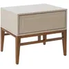 Image de Chevet en bois beige et noyer