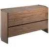 Image de Commode en noyer avec plateau en verre trempé