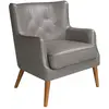 Image de Fauteuil Chester cuir gris foncé