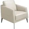 Image de Fauteuil en cuir gris taupe