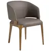 Image de Chaise en similicuir taupe foncé