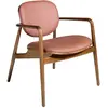 Image de Fauteuil en similicuir marron et noyer