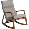 Image de Fauteuil à bascule en tissu gris