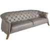 Image de Canapé chester 3 places cuir gris