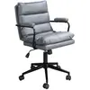 Image de Chaise de bureau pivotante en tissu gris