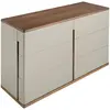 Image de Commode en bois gris et noyer