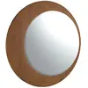 Image de Miroir mural rond noyer