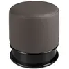 Image de Pouf en similicuir gris foncé