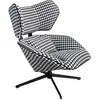 Image de Fauteuil pivotant en tissu noir et blanc