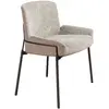 Image de Chaise en tissu gris et velours marron