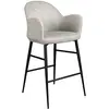 Image de Tabouret en tissu gris clair
