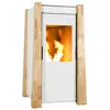 Image de Poêle à granulés de bois 9.5kw blanc/chêne - 20886 - Keops - ECOFOREST