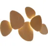 Image de Applique murale 6 écrans triac dimmable en chêne naturel 89x53cm Tria - Bover