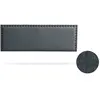 Image de Tête de Lit Tapisée MODENA Aqualine 160x55x8 cm - Gris Foncé - Moonia