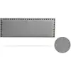 Image de Tête de Lit Tapisée MODENA Aqualine 145x55x8 cm - Gris Clair - Moonia