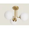 Image de Ledkia Plafonnier Métal et Verre Moonlight Brass 3 Spots Gris Fumée