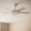 Image de Ledkia Ventilateur de Plafond Silencieux Patroclo Blanc 106cm Motor DC Télécommande Avec