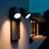 Image de Ledkia Applique Murale Extérieure LED 12W Aluminium Abel 2 Spots Noir