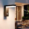 Image de Ledkia Applique Murale Extérieure Solaire LED Aluminium avec Détecteur de Mouvement Goran Noir