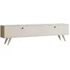 Image de Meuble TV en bois - 160 x 25 x 40 cm - Blanc