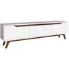 Image de Hanah home meuble TV Carl - Blanc et noyer