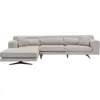 Image de Canapé d'angle gauche en tissu beige 308x100x78cm Jivago - Home Design