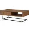 Image de Hanah home Table basse rectangulaire - Noir et marron